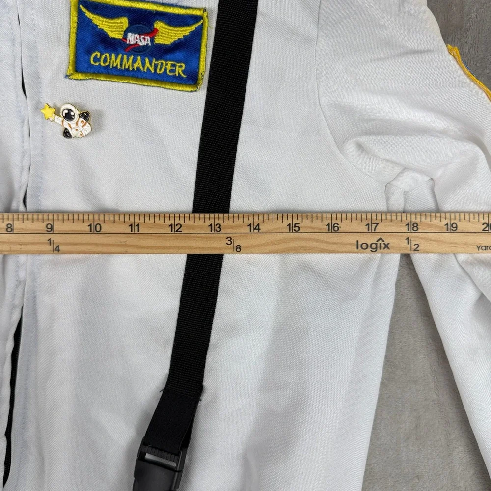 Underwraps Kids NASA Astronaut Commander Flight Jacket Costume White Size Medium
